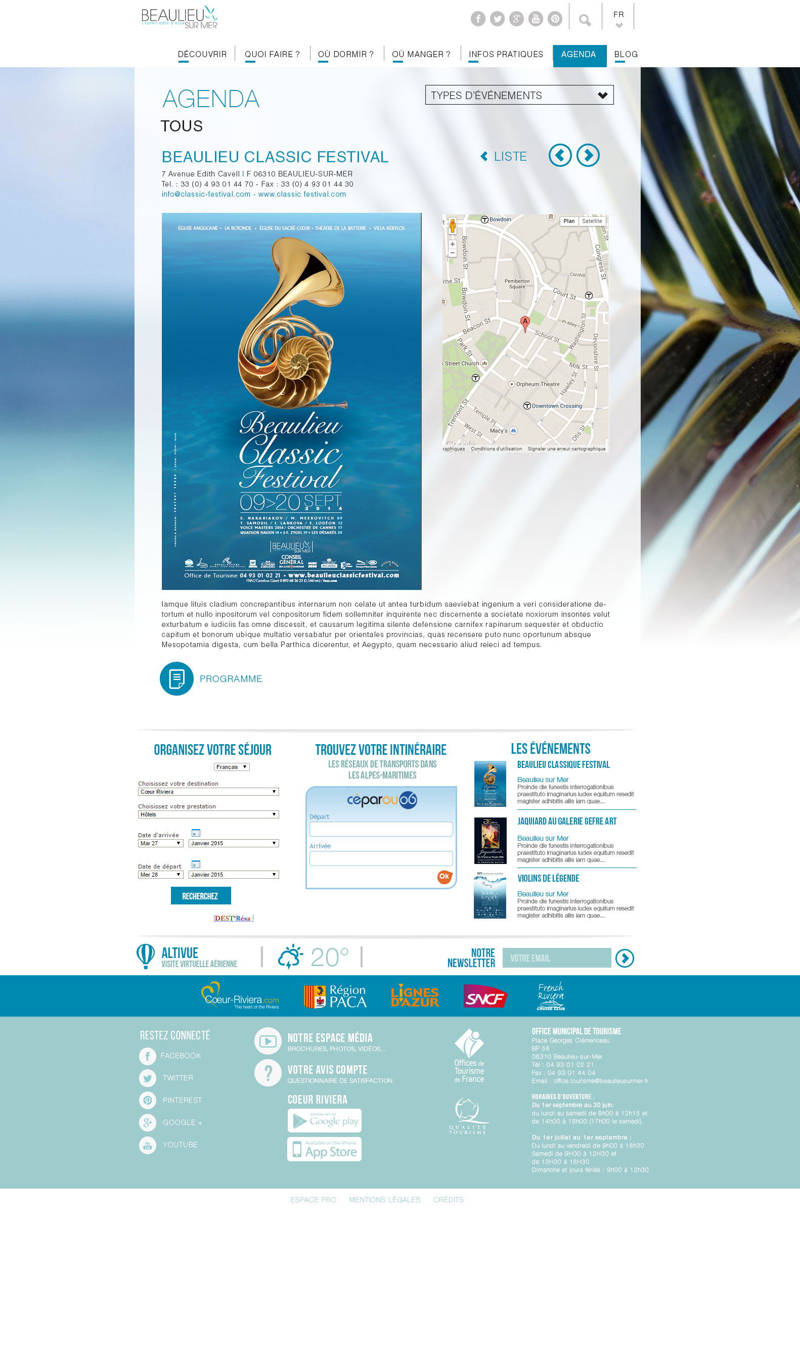 creation de sites web office de tourisme